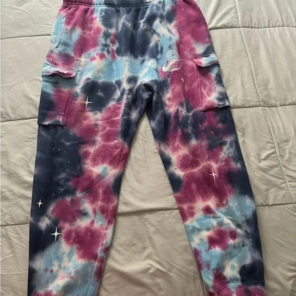 Nike Abstract Galaxy Cargo Fleece Men's SweatPants Purple-Blue size men’s XXL - Picture 1 of 5
